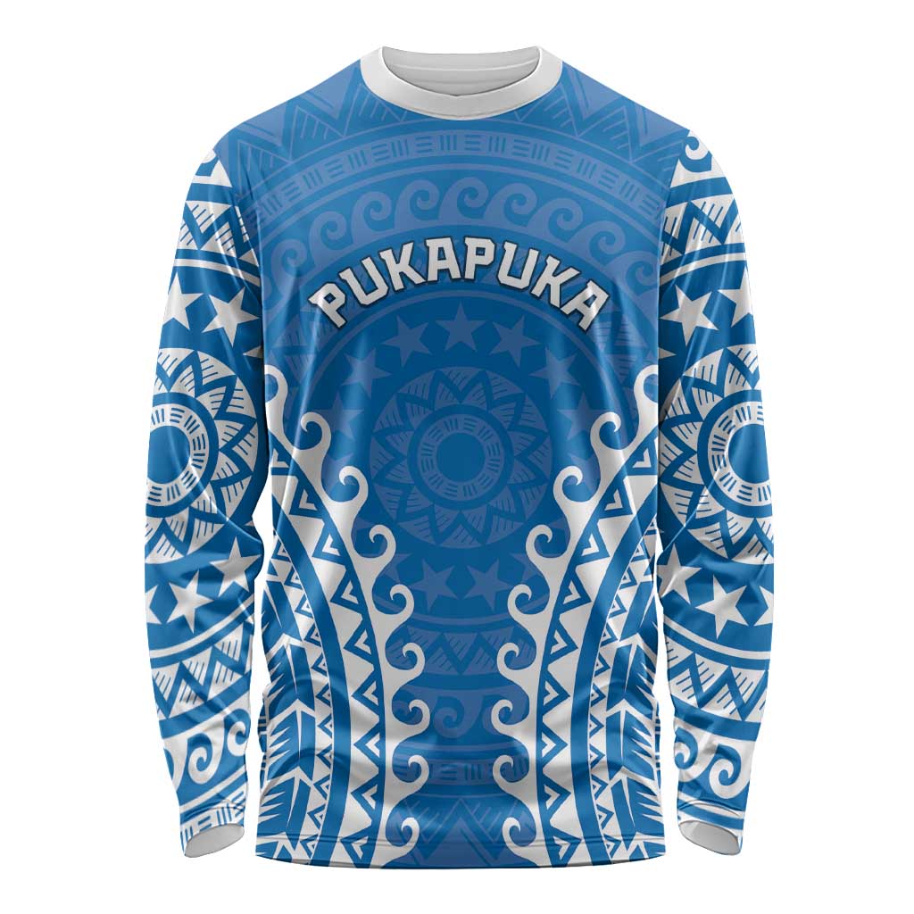 Custom Cook Islands Pukapuka Long Sleeve Shirt Polynesian Tribal Tattoo