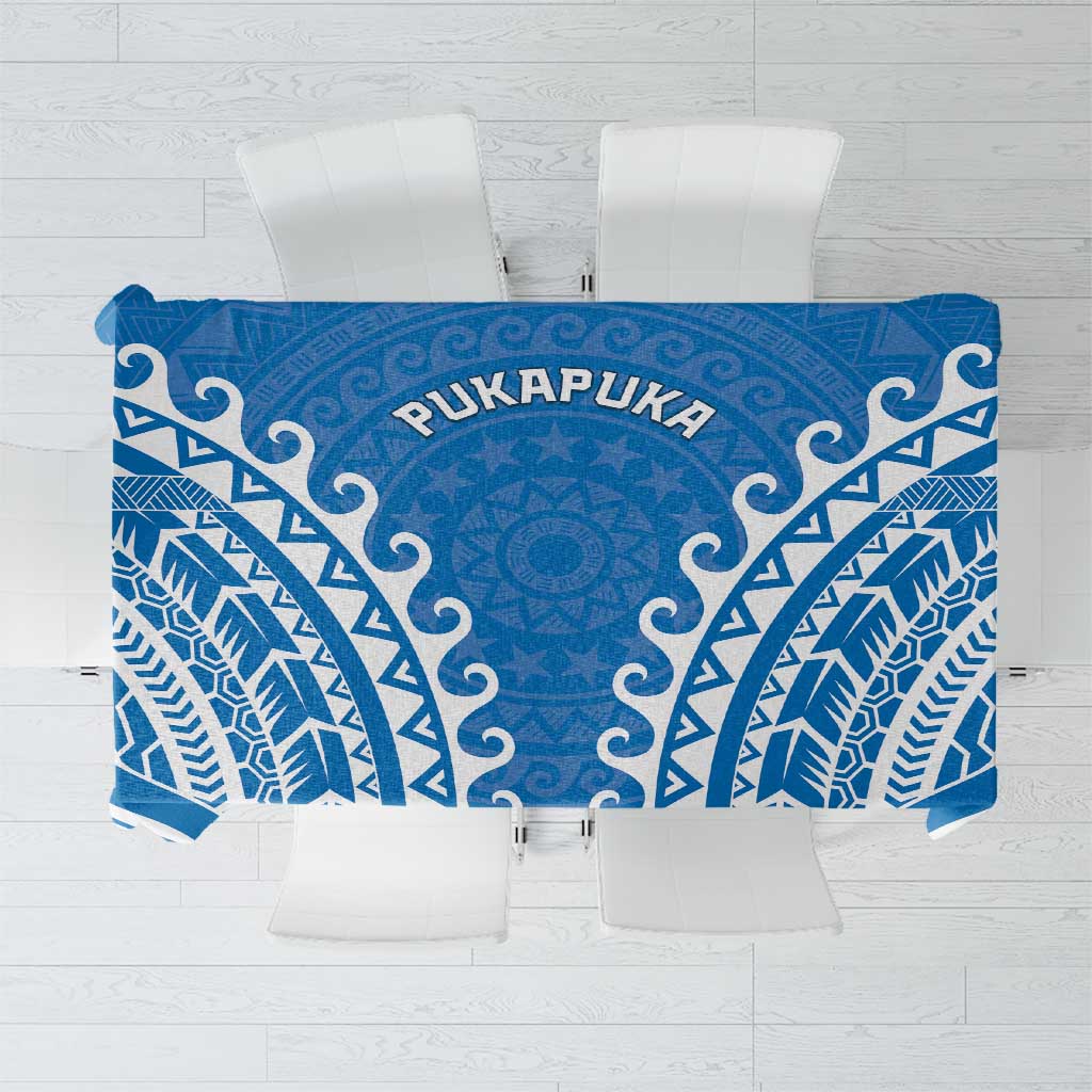 Custom Cook Islands Pukapuka Tablecloth Polynesian Tribal Tattoo