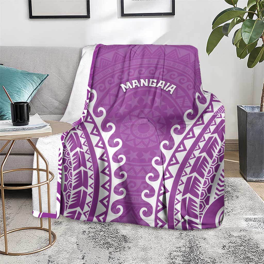 Custom Cook Islands Mangaia Blanket Polynesian Tribal Tattoo