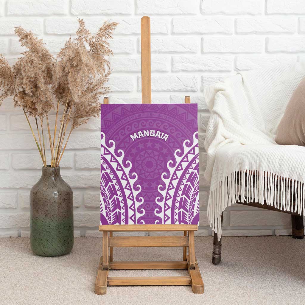 Custom Cook Islands Mangaia Canvas Wall Art Polynesian Tribal Tattoo