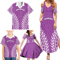 Custom Cook Islands Mangaia Family Matching Summer Maxi Dress and Hawaiian Shirt Polynesian Tribal Tattoo