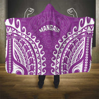 Custom Cook Islands Mangaia Hooded Blanket Polynesian Tribal Tattoo