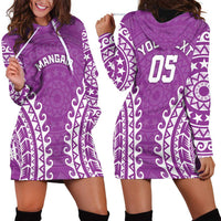 Custom Cook Islands Mangaia Hoodie Dress Polynesian Tribal Tattoo