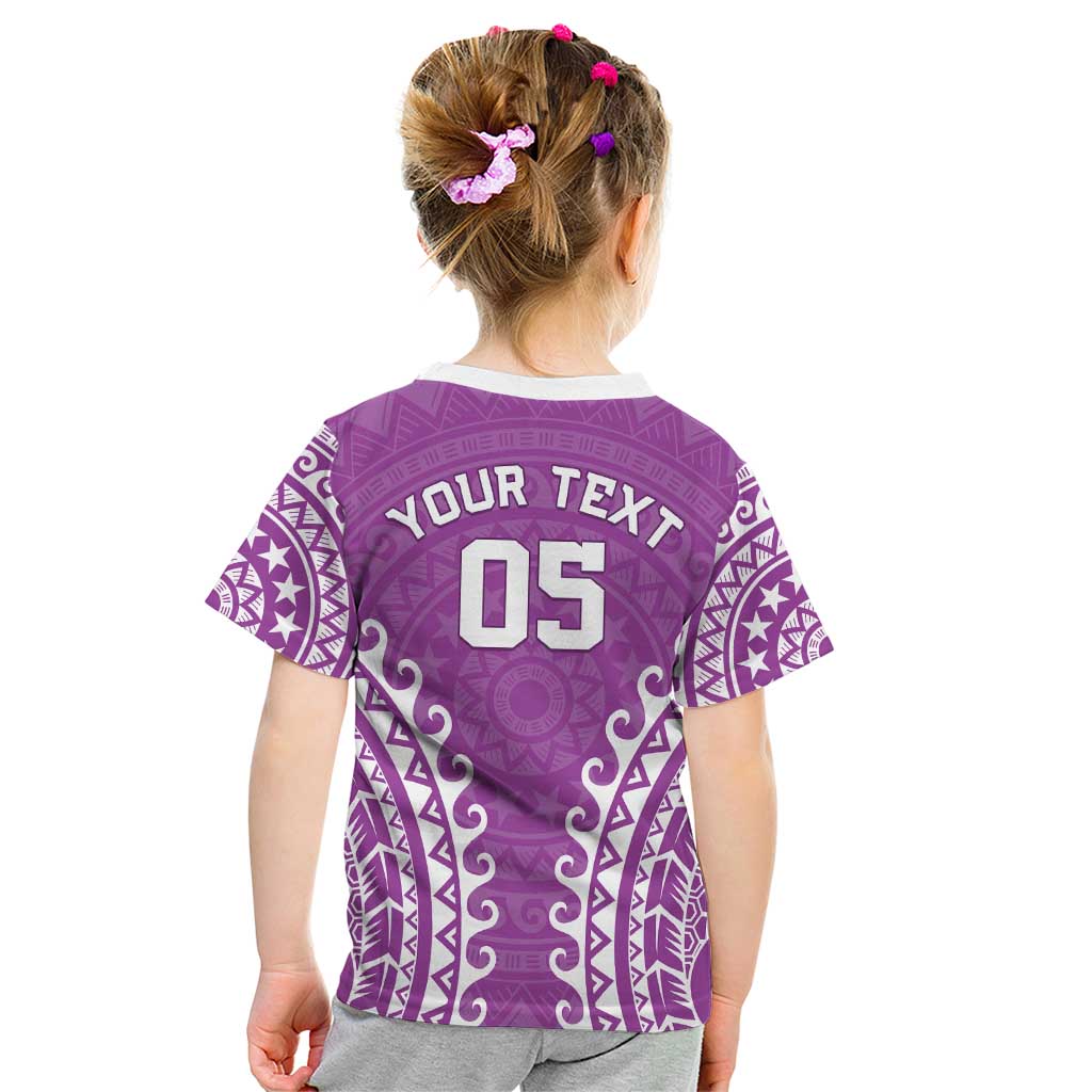 Custom Cook Islands Mangaia Kid T Shirt Polynesian Tribal Tattoo