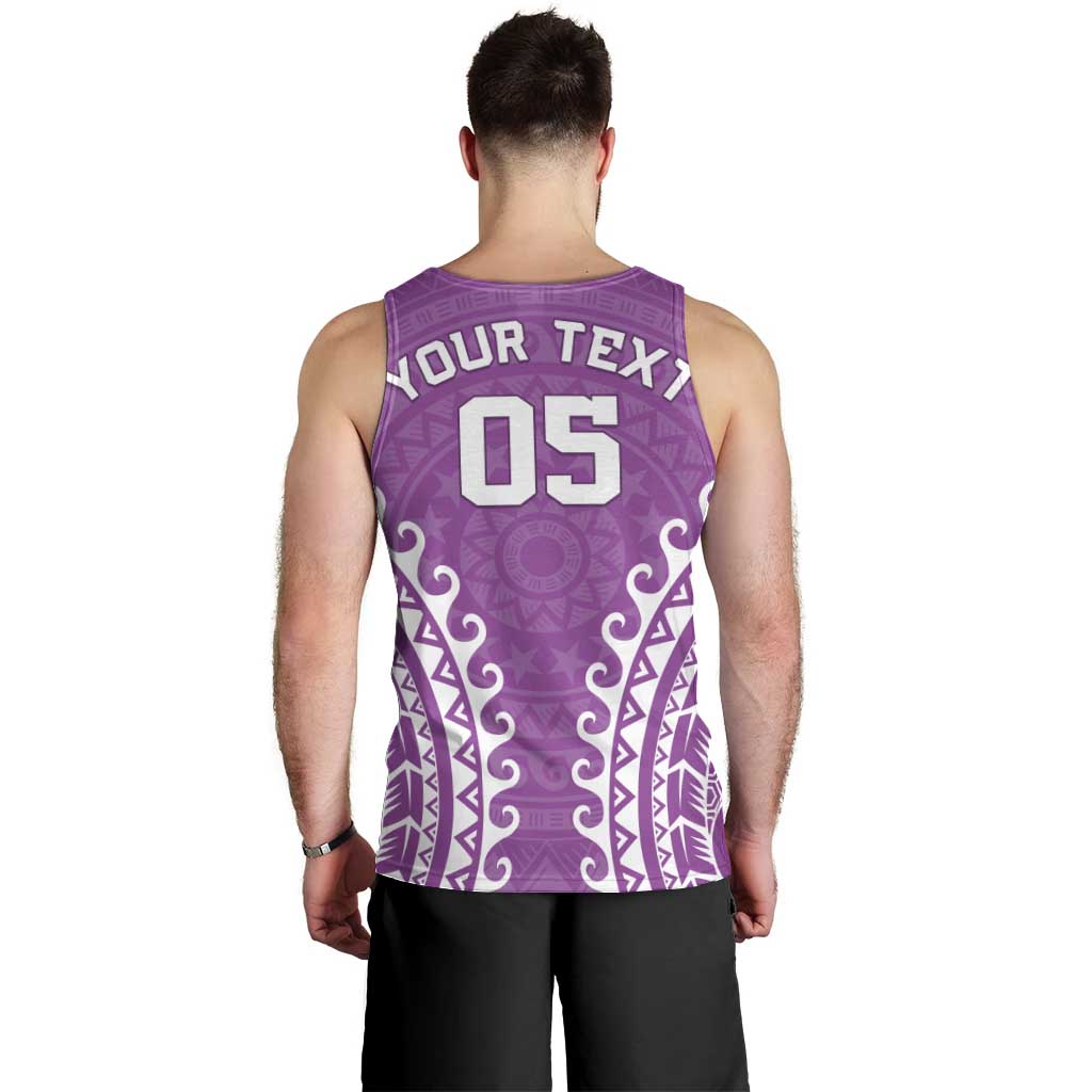 Custom Cook Islands Mangaia Men Tank Top Polynesian Tribal Tattoo