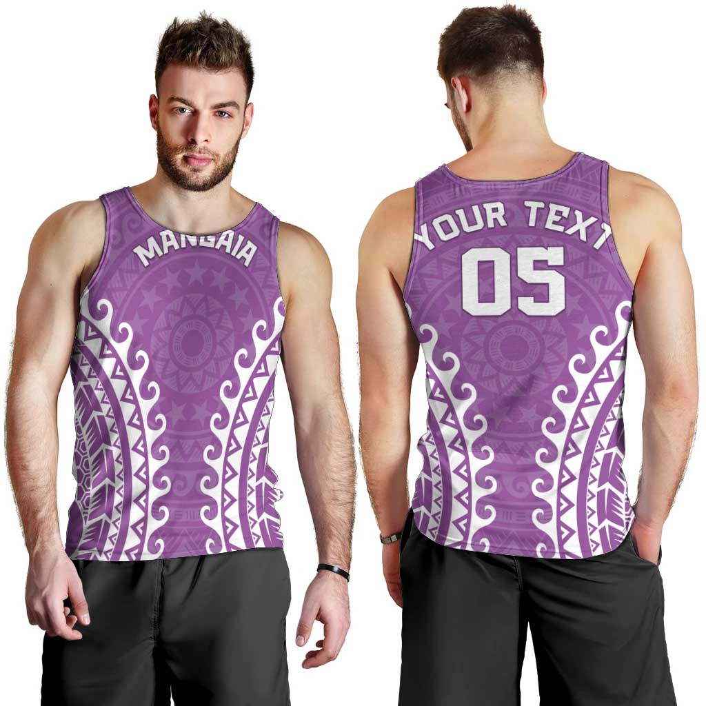 Custom Cook Islands Mangaia Men Tank Top Polynesian Tribal Tattoo