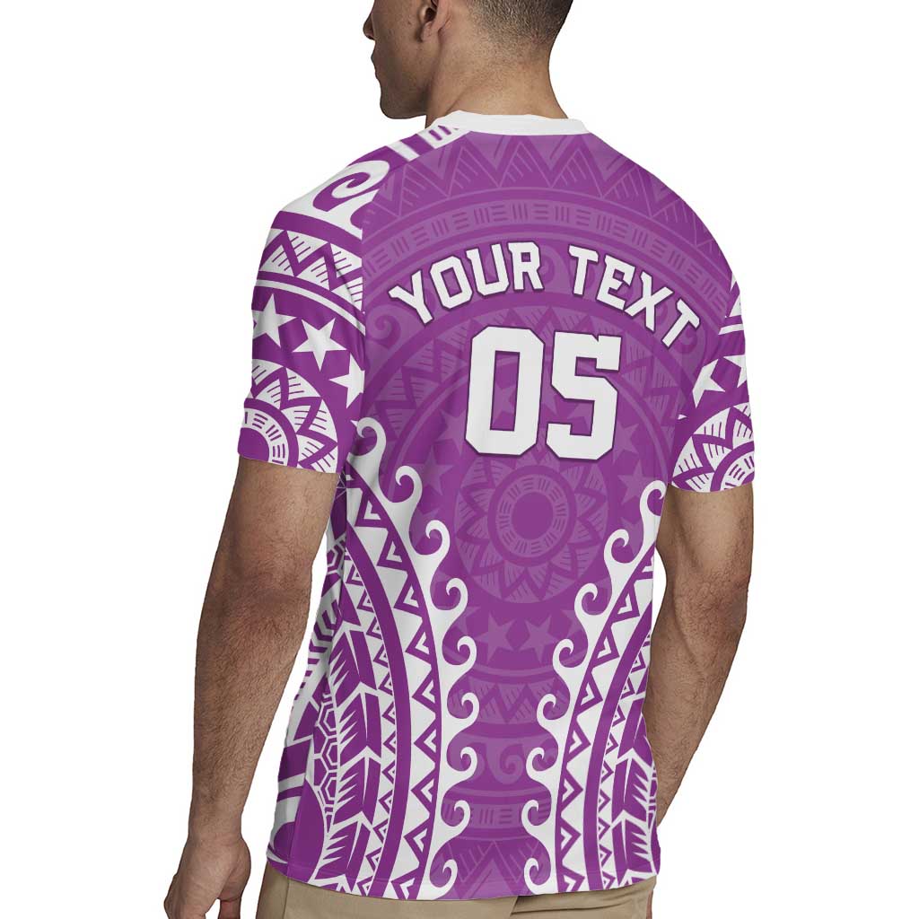 Custom Cook Islands Mangaia Rugby Jersey Polynesian Tribal Tattoo