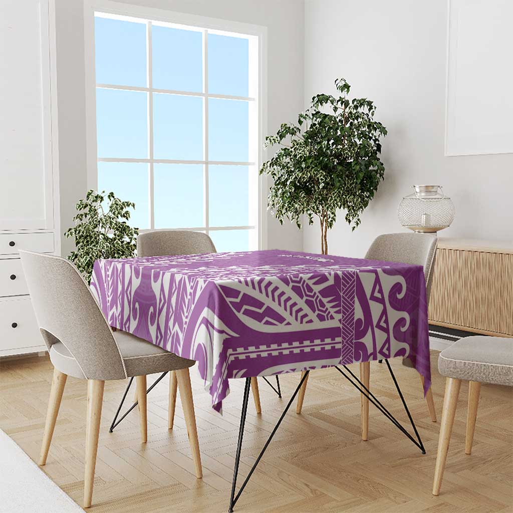 Custom Cook Islands Mangaia Tablecloth Polynesian Tribal Tattoo