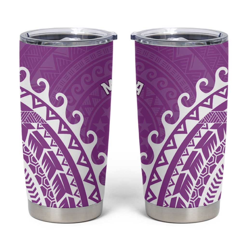 Cook Islands Mangaia Tumbler Cup Polynesian Tribal Tattoo