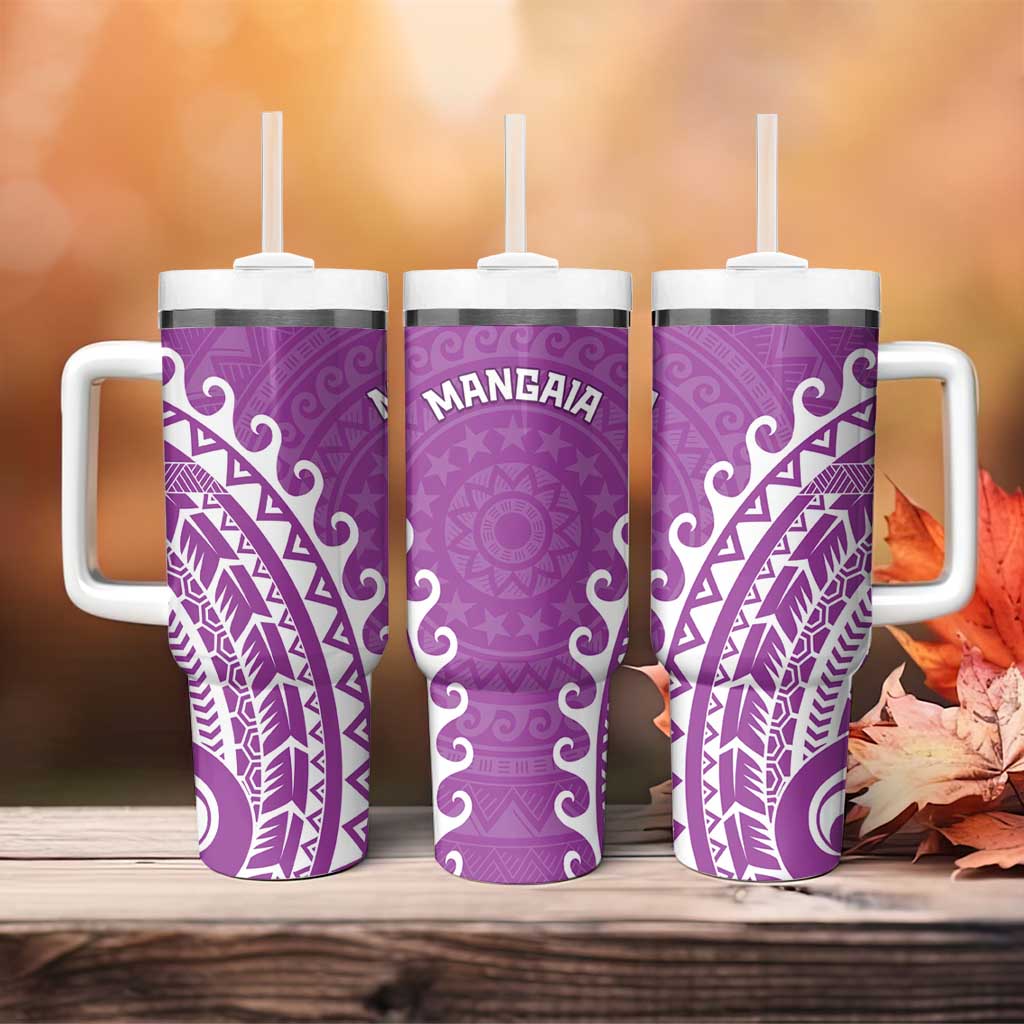 Cook Islands Mangaia Tumbler With Handle Polynesian Tribal Tattoo