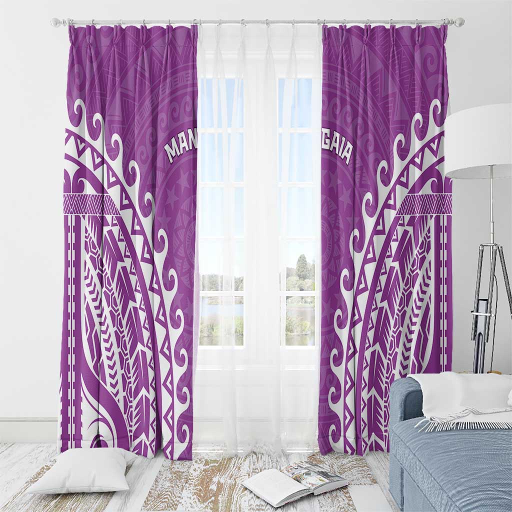 Custom Cook Islands Mangaia Window Curtain Polynesian Tribal Tattoo