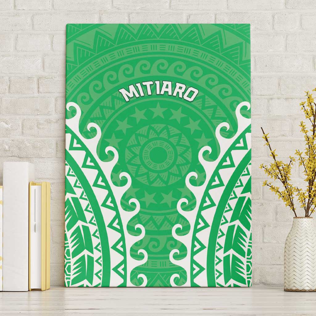 Custom Cook Islands Mitiaro Canvas Wall Art Polynesian Tribal Tattoo