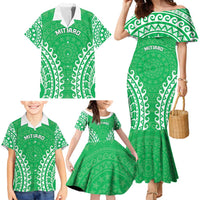Custom Cook Islands Mitiaro Family Matching Mermaid Dress and Hawaiian Shirt Polynesian Tribal Tattoo