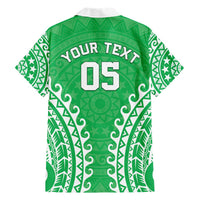 Custom Cook Islands Mitiaro Family Matching Short Sleeve Bodycon Dress and Hawaiian Shirt Polynesian Tribal Tattoo