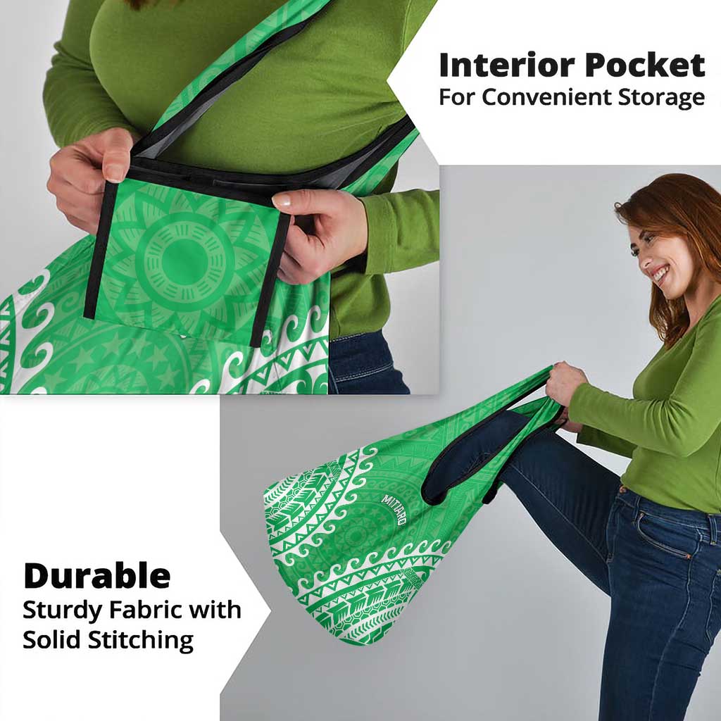 Custom Cook Islands Mitiaro Grocery Bag Polynesian Tribal Tattoo