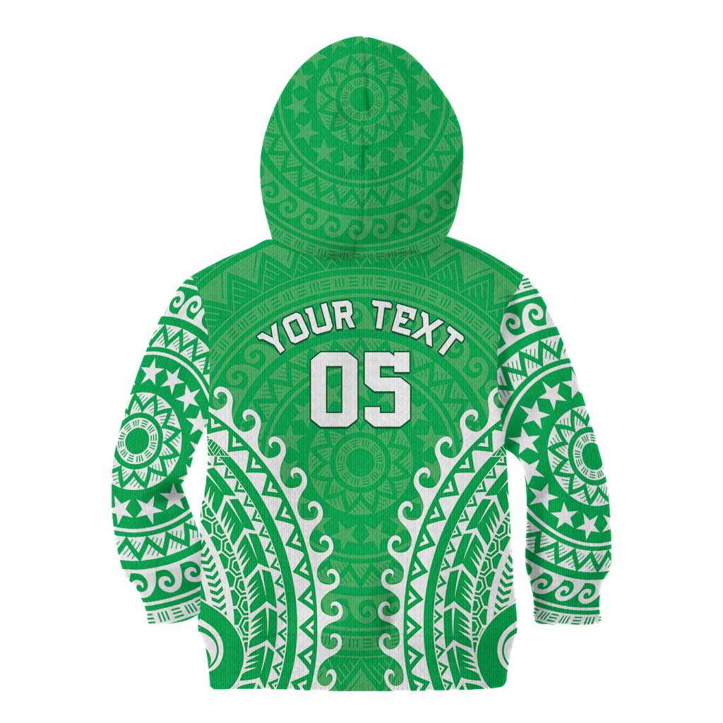 Custom Cook Islands Mitiaro Kid Hoodie Polynesian Tribal Tattoo