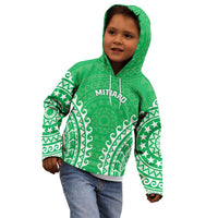Custom Cook Islands Mitiaro Kid Hoodie Polynesian Tribal Tattoo