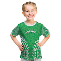 Custom Cook Islands Mitiaro Kid T Shirt Polynesian Tribal Tattoo