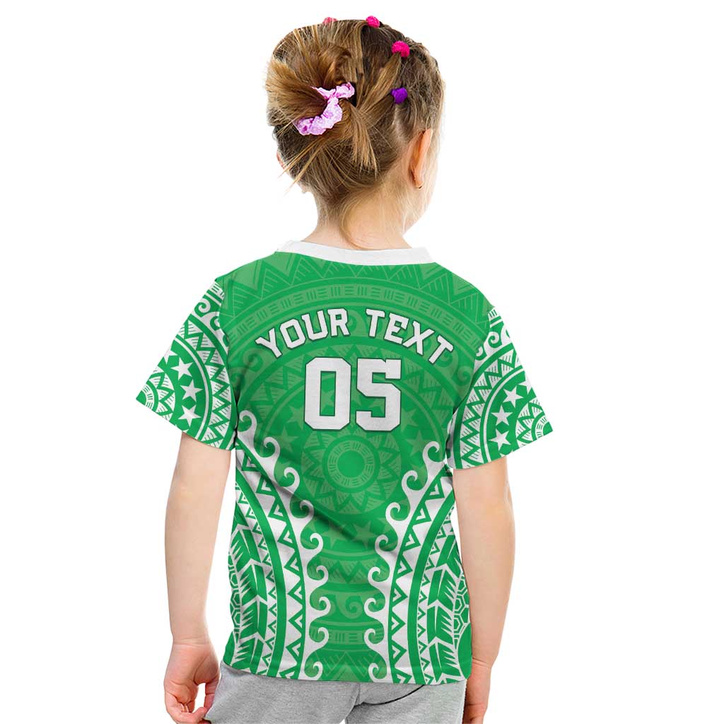 Custom Cook Islands Mitiaro Kid T Shirt Polynesian Tribal Tattoo