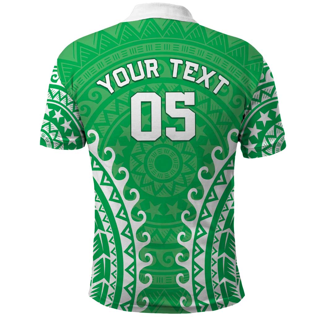 Custom Cook Islands Mitiaro Polo Shirt Polynesian Tribal Tattoo