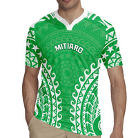 Custom Cook Islands Mitiaro Rugby Jersey Polynesian Tribal Tattoo