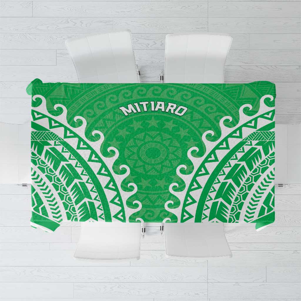 Custom Cook Islands Mitiaro Tablecloth Polynesian Tribal Tattoo