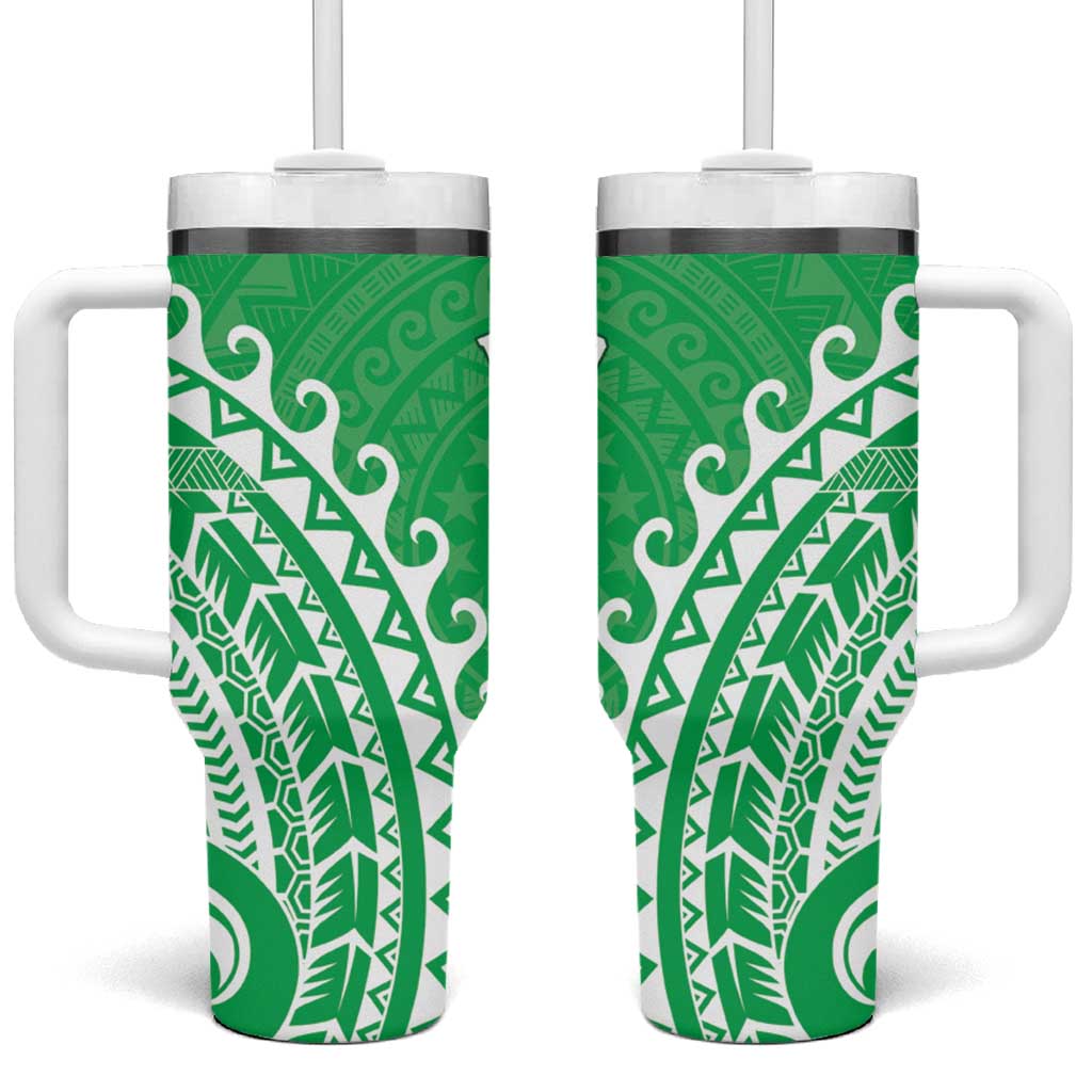 Cook Islands Mitiaro Tumbler With Handle Polynesian Tribal Tattoo
