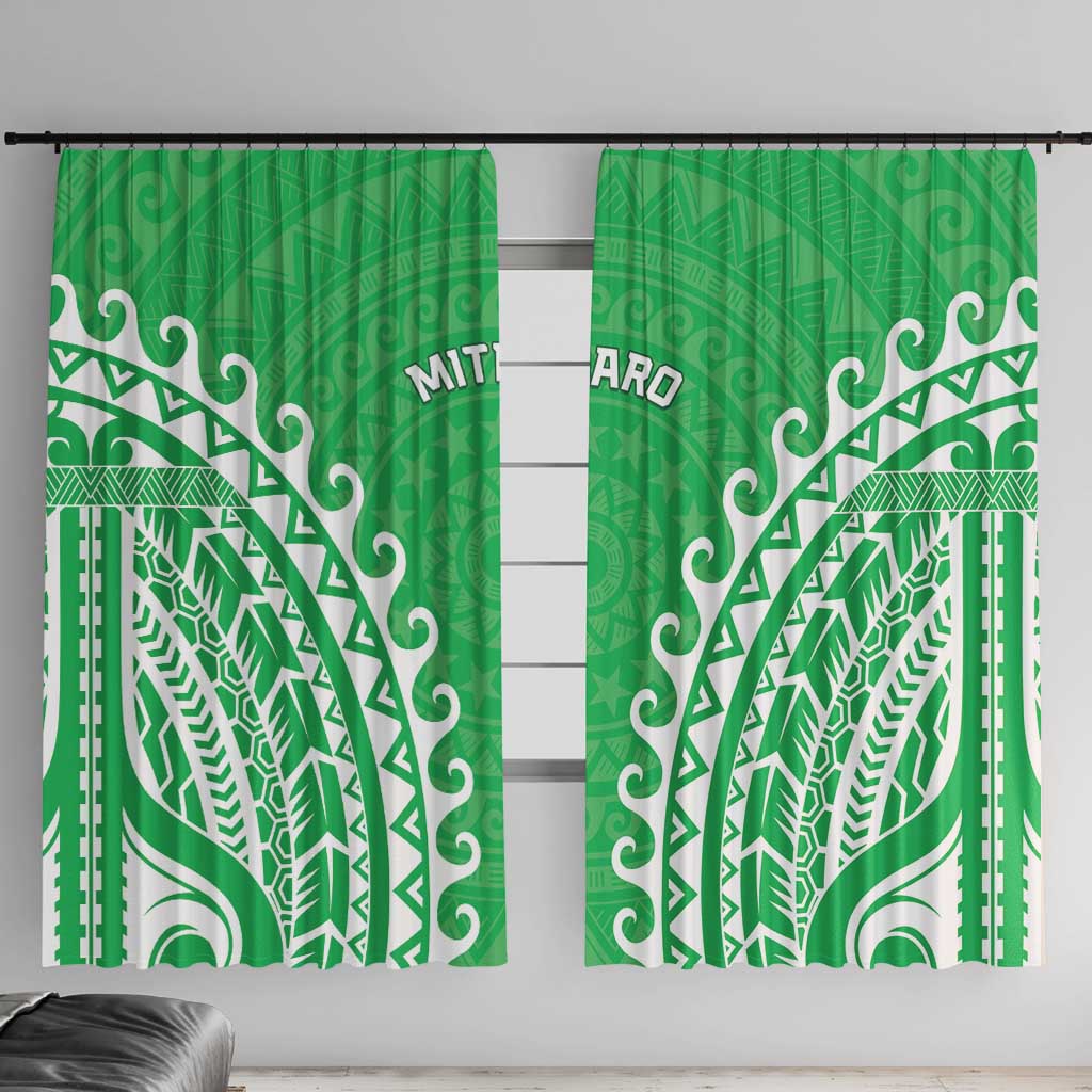 Custom Cook Islands Mitiaro Window Curtain Polynesian Tribal Tattoo