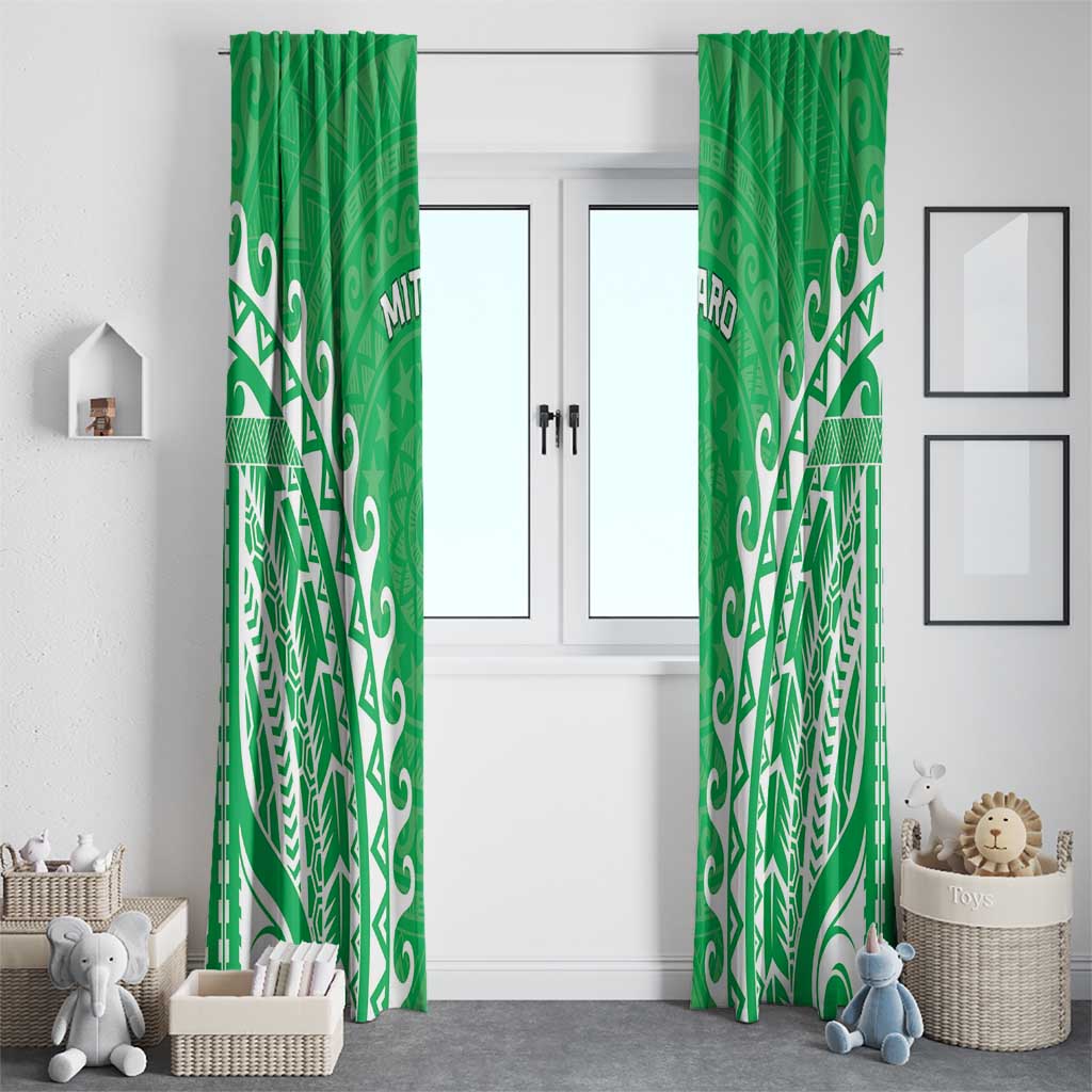 Custom Cook Islands Mitiaro Window Curtain Polynesian Tribal Tattoo