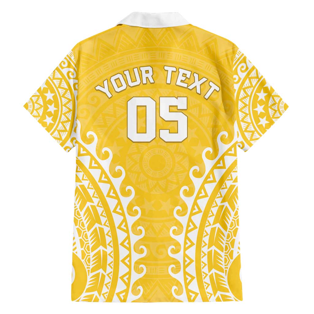 Custom Cook Islands Aitutaki Family Matching Off Shoulder Short Dress and Hawaiian Shirt Polynesian Tribal Tattoo