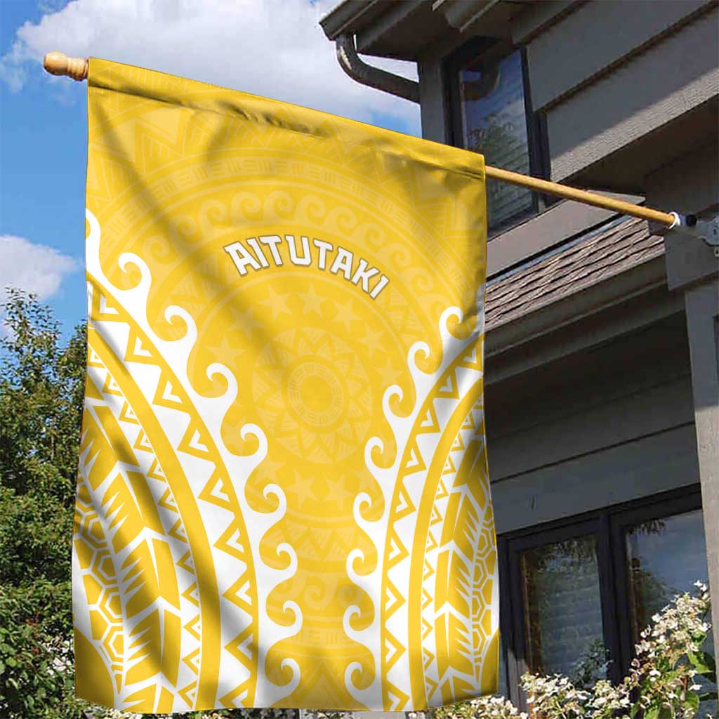 Custom Cook Islands Aitutaki Garden Flag Polynesian Tribal Tattoo