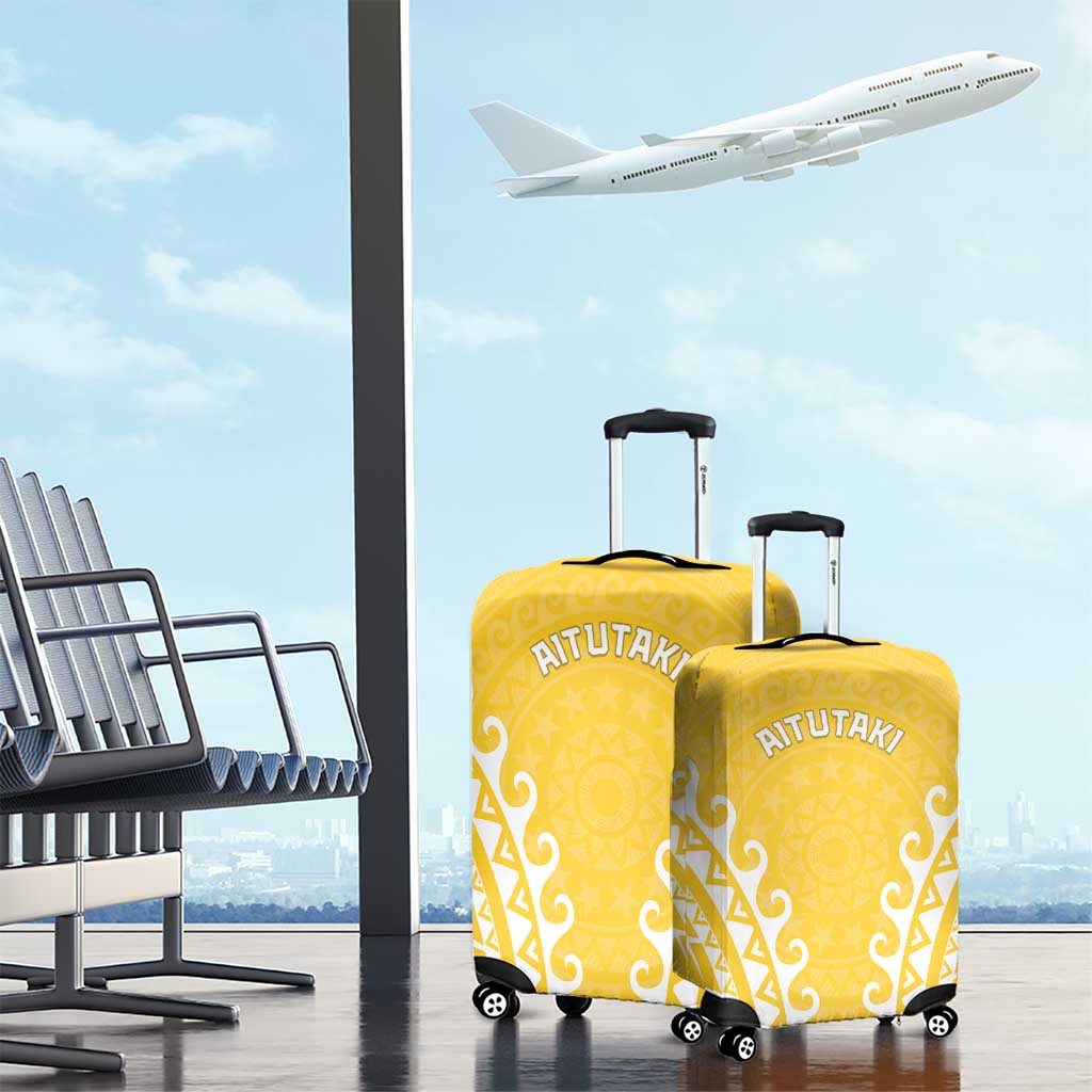 Custom Cook Islands Aitutaki Luggage Cover Polynesian Tribal Tattoo