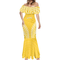 Custom Cook Islands Aitutaki Mermaid Dress Polynesian Tribal Tattoo