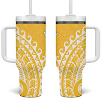 Cook Islands Aitutaki Tumbler With Handle Polynesian Tribal Tattoo
