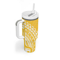 Cook Islands Aitutaki Tumbler With Handle Polynesian Tribal Tattoo