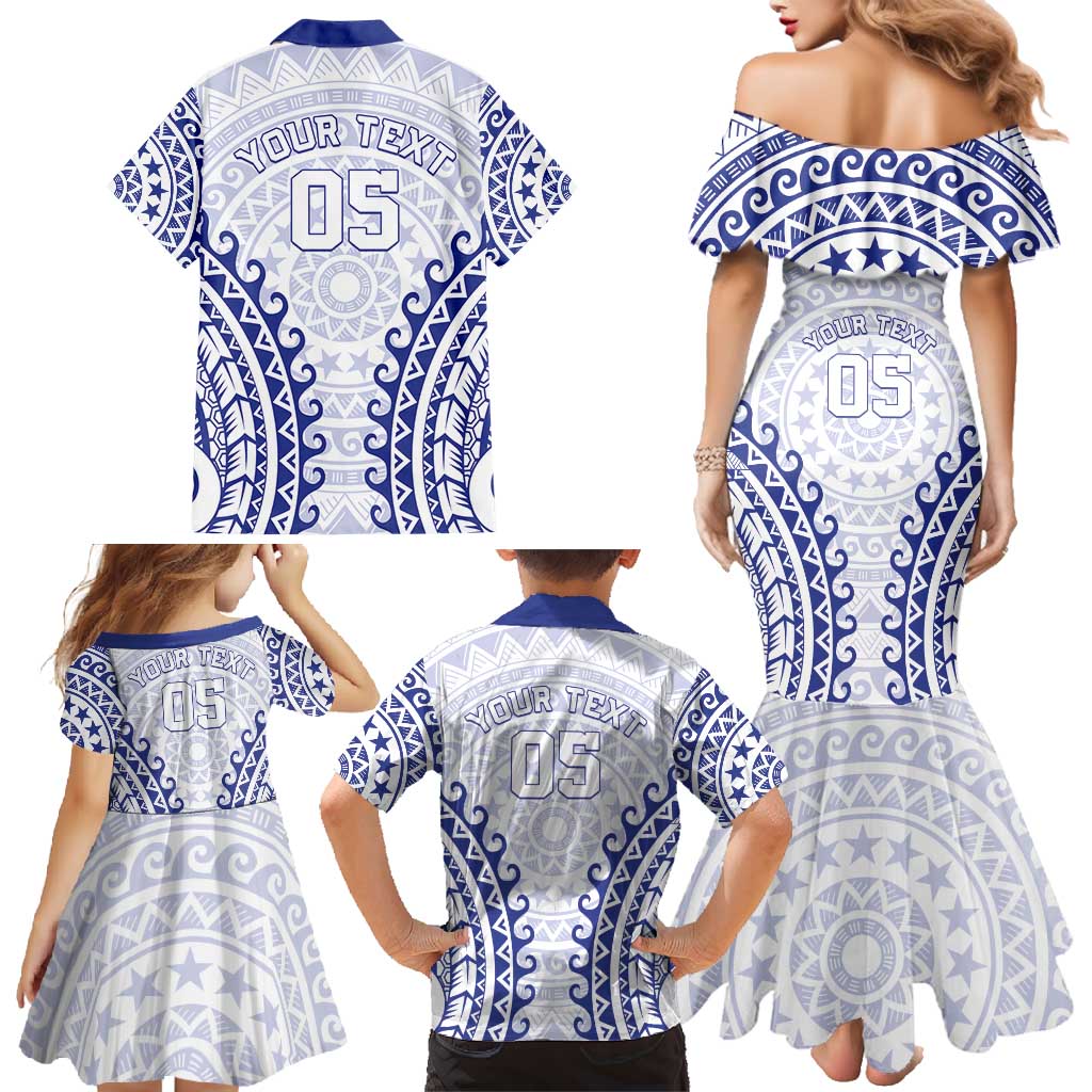 Custom Cook Islands Palmerston Family Matching Mermaid Dress and Hawaiian Shirt Polynesian Tribal Tattoo