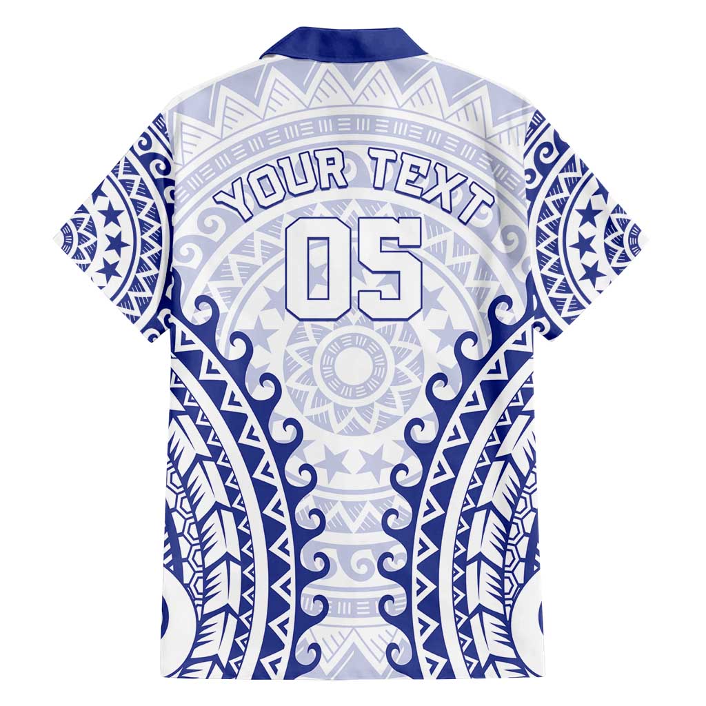 Custom Cook Islands Palmerston Family Matching Off Shoulder Short Dress and Hawaiian Shirt Polynesian Tribal Tattoo LT05 - Polynesian Pride