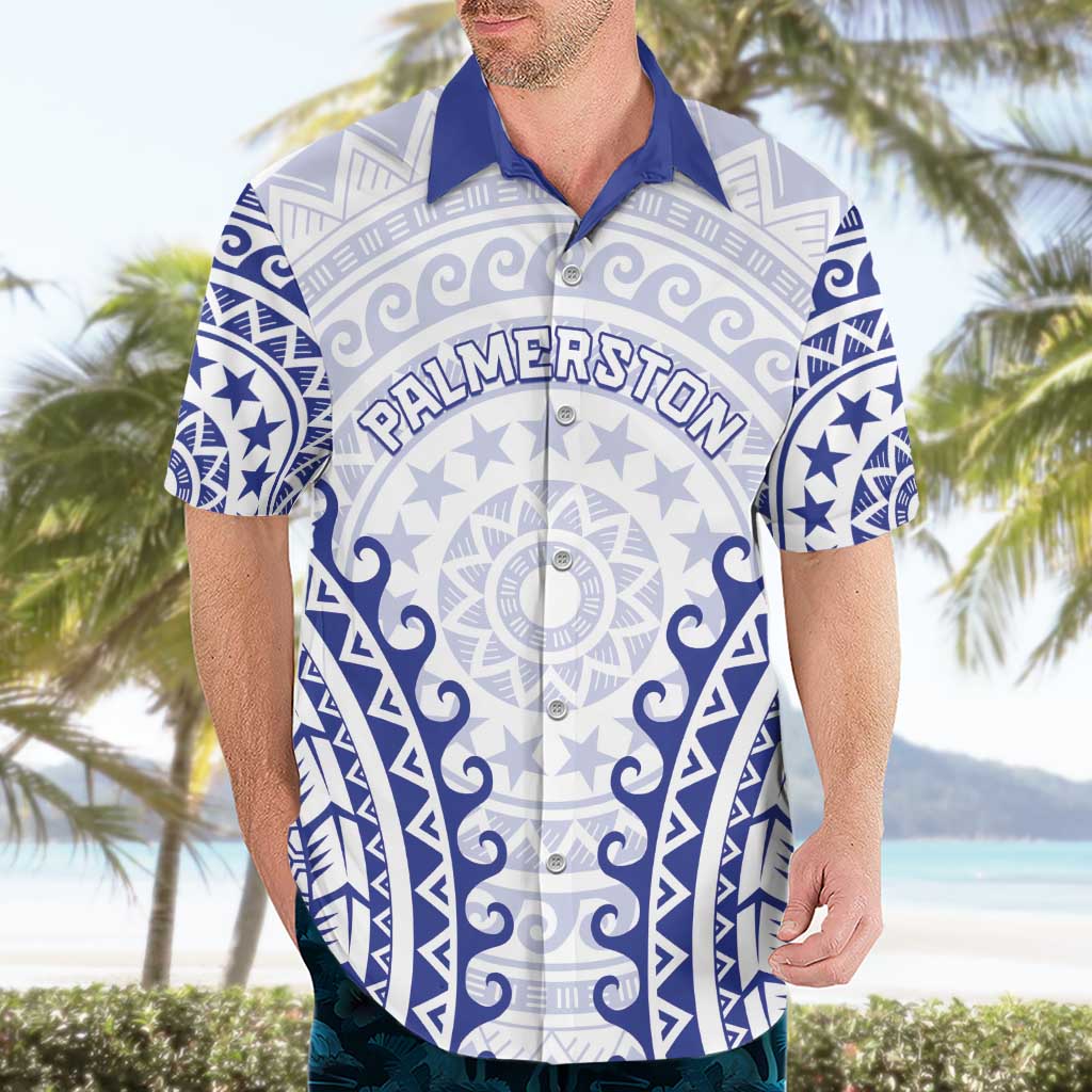 Custom Cook Islands Palmerston Hawaiian Shirt Polynesian Tribal Tattoo