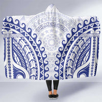 Custom Cook Islands Palmerston Hooded Blanket Polynesian Tribal Tattoo