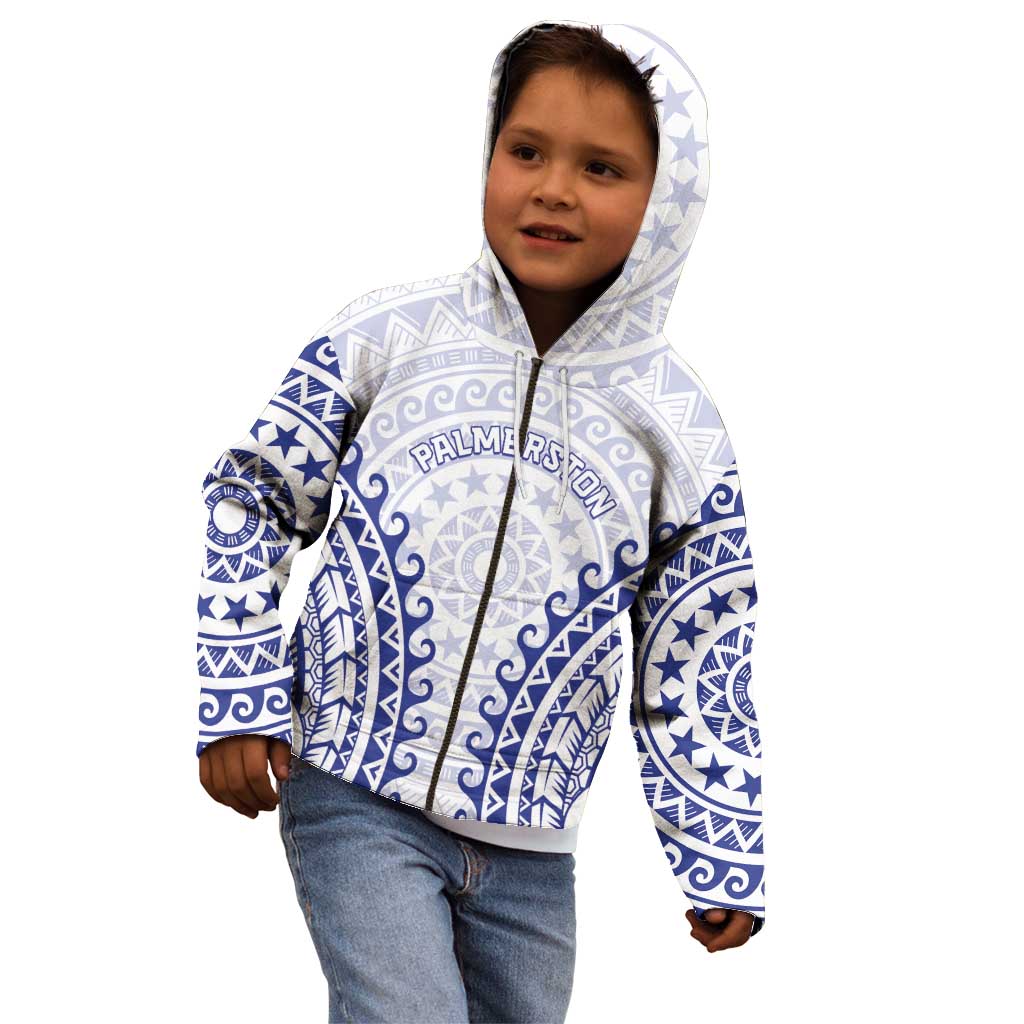 Custom Cook Islands Palmerston Kid Hoodie Polynesian Tribal Tattoo