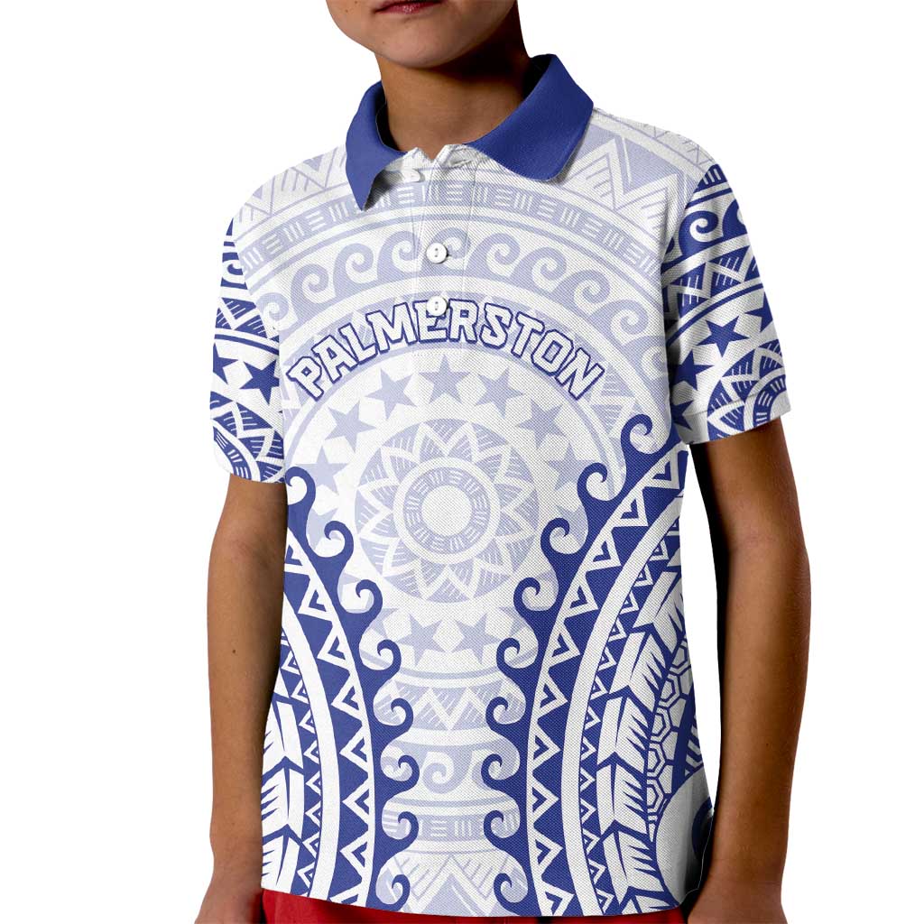 Custom Cook Islands Palmerston Kid Polo Shirt Polynesian Tribal Tattoo