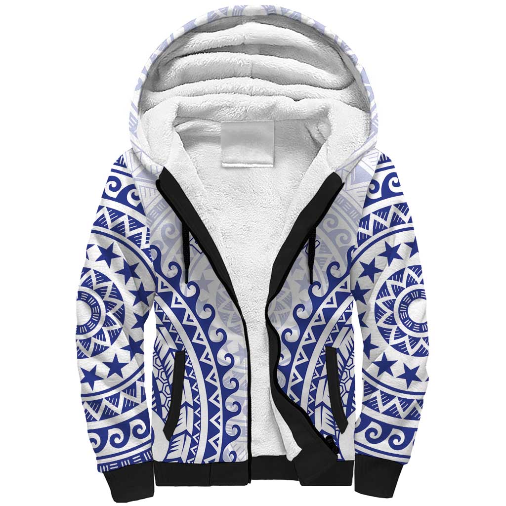 Custom Cook Islands Palmerston Sherpa Hoodie Polynesian Tribal Tattoo