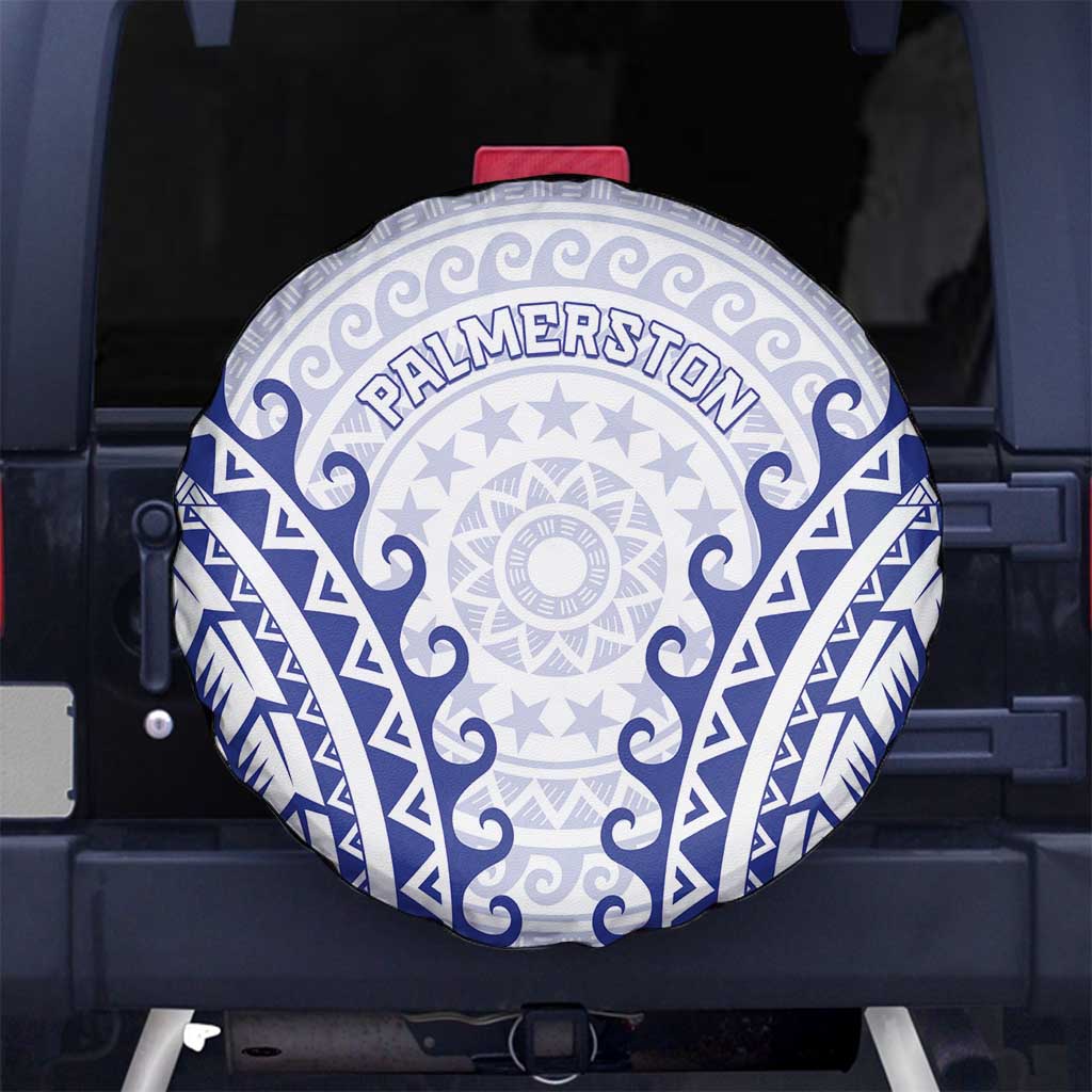 Custom Cook Islands Palmerston Spare Tire Cover Polynesian Tribal Tattoo