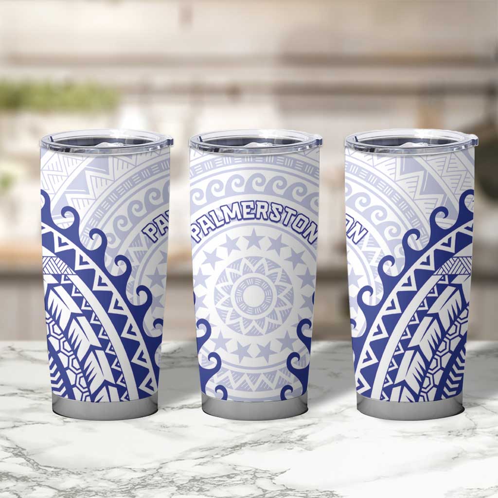 Cook Islands Palmerston Tumbler Cup Polynesian Tribal Tattoo