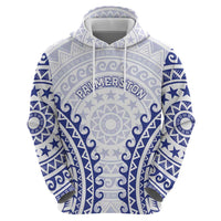 Custom Cook Islands Palmerston Zip Hoodie Polynesian Tribal Tattoo