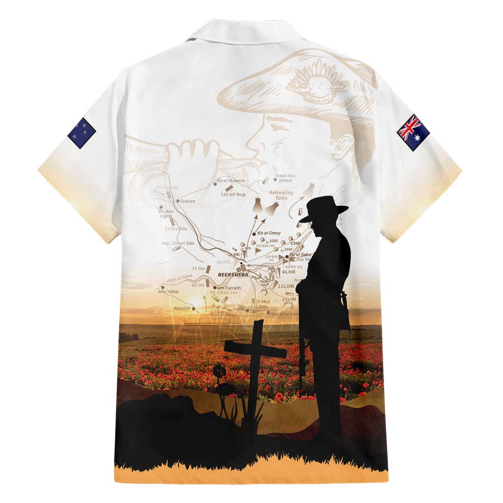 Australia And New Zealand ANZAC Day Family Matching Mermaid Dress and Hawaiian Shirt Battle Of Beersheba LT05 - Polynesian Pride