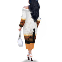 Australia And New Zealand ANZAC Day Family Matching Off The Shoulder Long Sleeve Dress and Hawaiian Shirt Battle Of Beersheba LT05 - Polynesian Pride