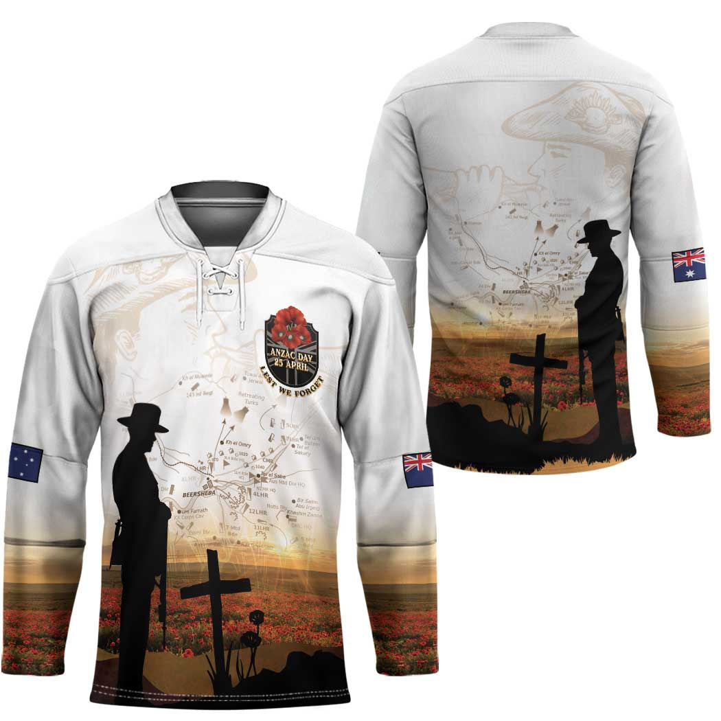 Australia And New Zealand ANZAC Day Hockey Jersey Battle Of Beersheba LT05 - Polynesian Pride