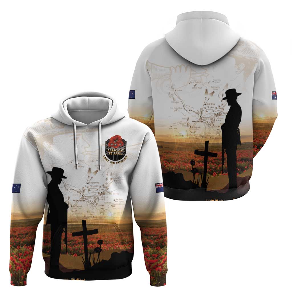 Australia And New Zealand ANZAC Day Hoodie Battle Of Beersheba LT05 - Polynesian Pride