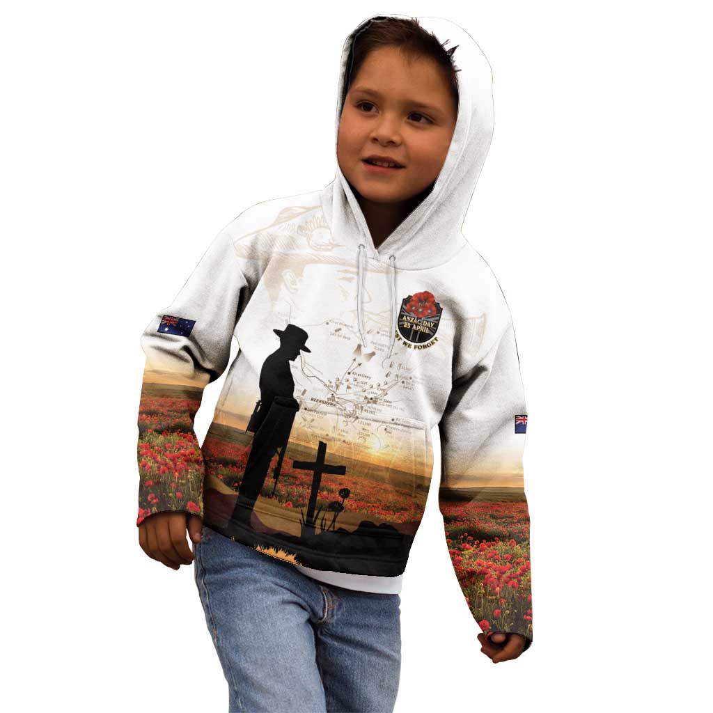 Australia And New Zealand ANZAC Day Kid Hoodie Battle Of Beersheba LT05 - Polynesian Pride